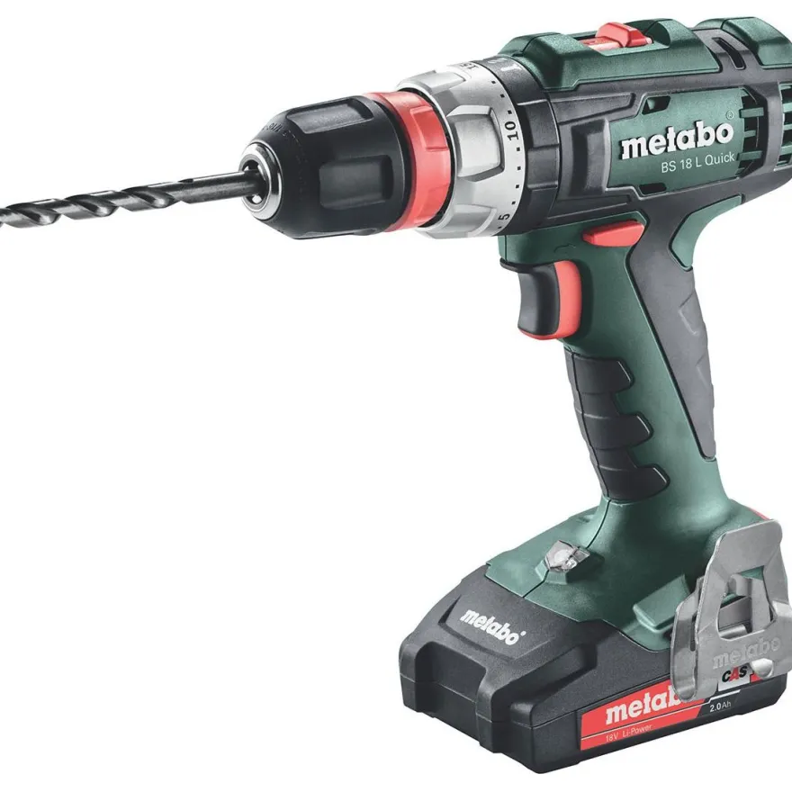 Akkuporakone Metabo BS 18 L Quick 18V 2x2.0Ah akulla ja laturilla SC 30