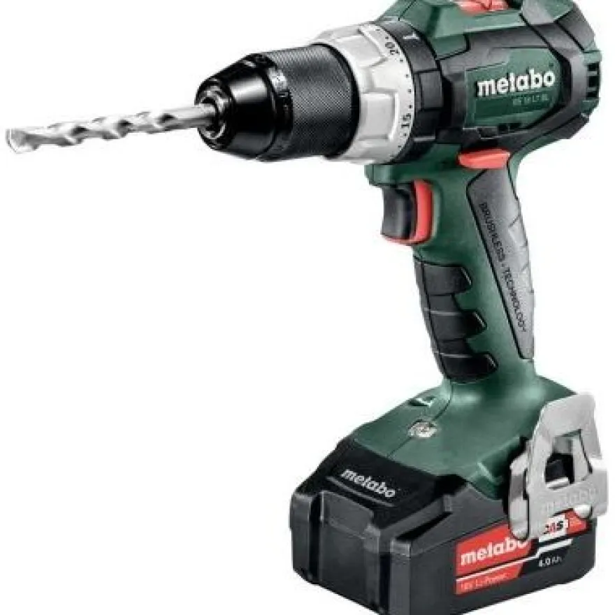 Akkuporakone/ruuvinväännin Metabo BS 18 LT BL 18V sisältää 2x4,0Ah akut ja laturin