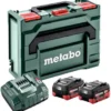 Akkusarja Metabo 2x10.0 Ah LiHD laturilla ASC 145