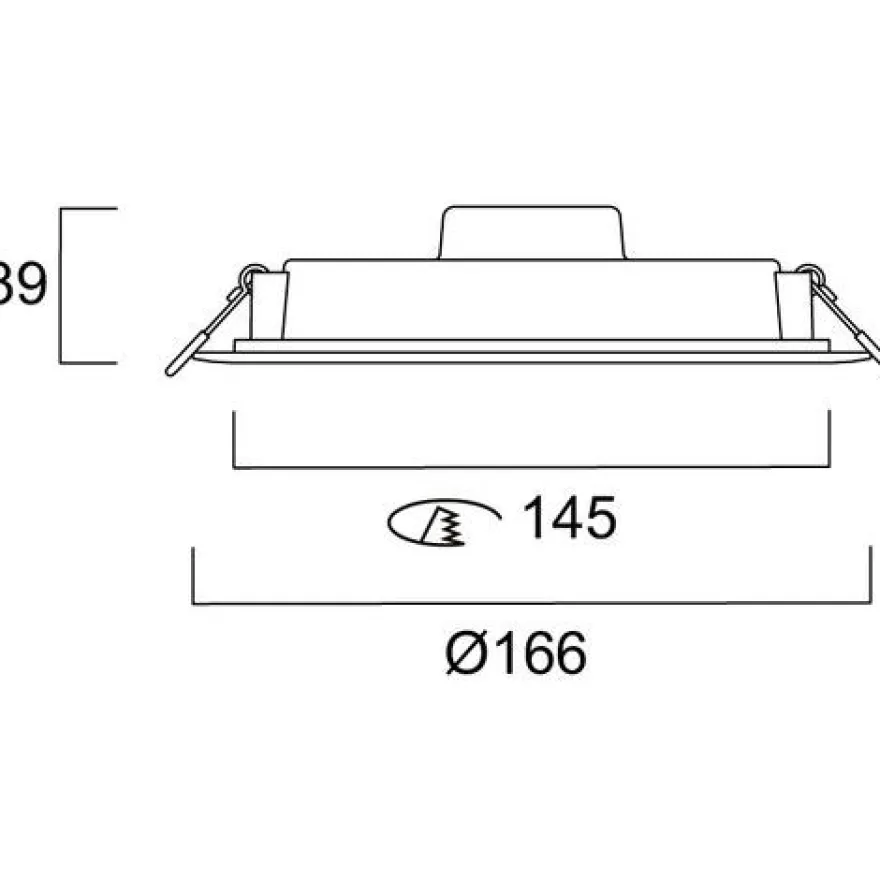 Alasvalo Sylvania SylDownlight, Ø166mm, 16W, värilämpötilasäädettävä (2700–6500K), älyvalaisin, valkoinen