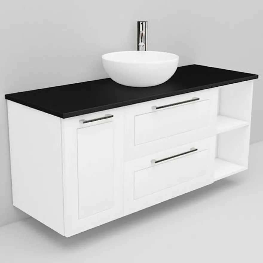 Allaskaappi ja Coast-allas Noro Flexline 168, 1200mm, musta taso, eri värejä