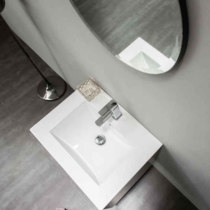 Allaskaappi pesualtaalla Bathlife Glädje, musta, eri kokoja