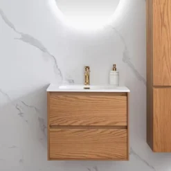 Allaslaatikosto altaalla Bathlife Lättsam, 600mm, tammi