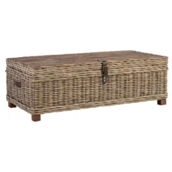 Arkkupöytä Home4You Egros, 120x60x39cm, luonnonrottinki
