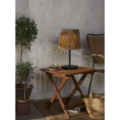 Aurinkokennopöytävalaisin Star Trading Cesta, 48cm, musta/ruskea