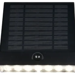 Aurinkokennoseinävalaisin Trio Alvorada Hybrid Solar LED ladattava liike- ja hämärätunnistin 4000K alas musta