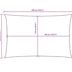 Aurinkopurje Oxford-kangas suorakaide 2x5 m tummanvihreä (35479)