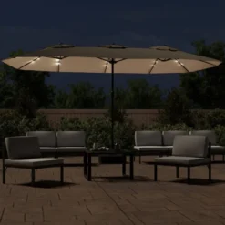 Aurinkovarjo kaksipäinen LED-valot, 449x245 cm, eri värejä (28440)