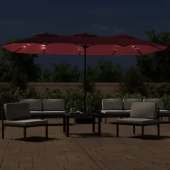Aurinkovarjo kaksipäinen LED-valot, 449x245 cm, eri värejä (28440)