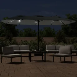 Aurinkovarjo kaksipäinen LED-valot, 449x245 cm, eri värejä (28440)