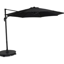 Aurinkovarjo Vienna, Ø300cm, musta/musta