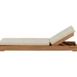 Aurinkovuode Venture Home Sunbed, 200cm, tiikki/beige