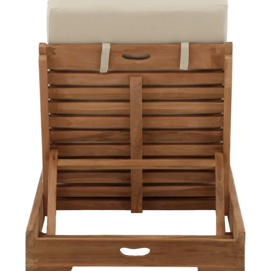 Aurinkovuode Venture Home Sunbed, 200cm, tiikki/beige
