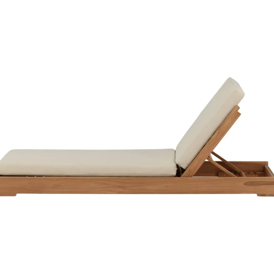 Aurinkovuode Venture Home Sunbed, 200cm, tiikki/beige