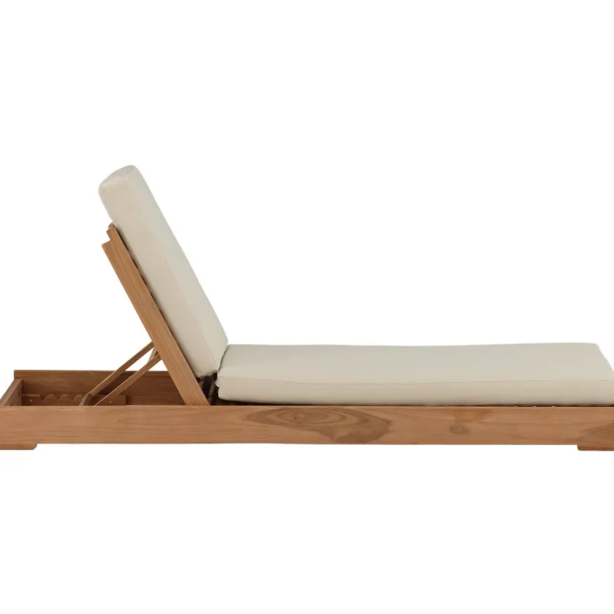 Aurinkovuode Venture Home Sunbed, 200cm, tiikki/beige