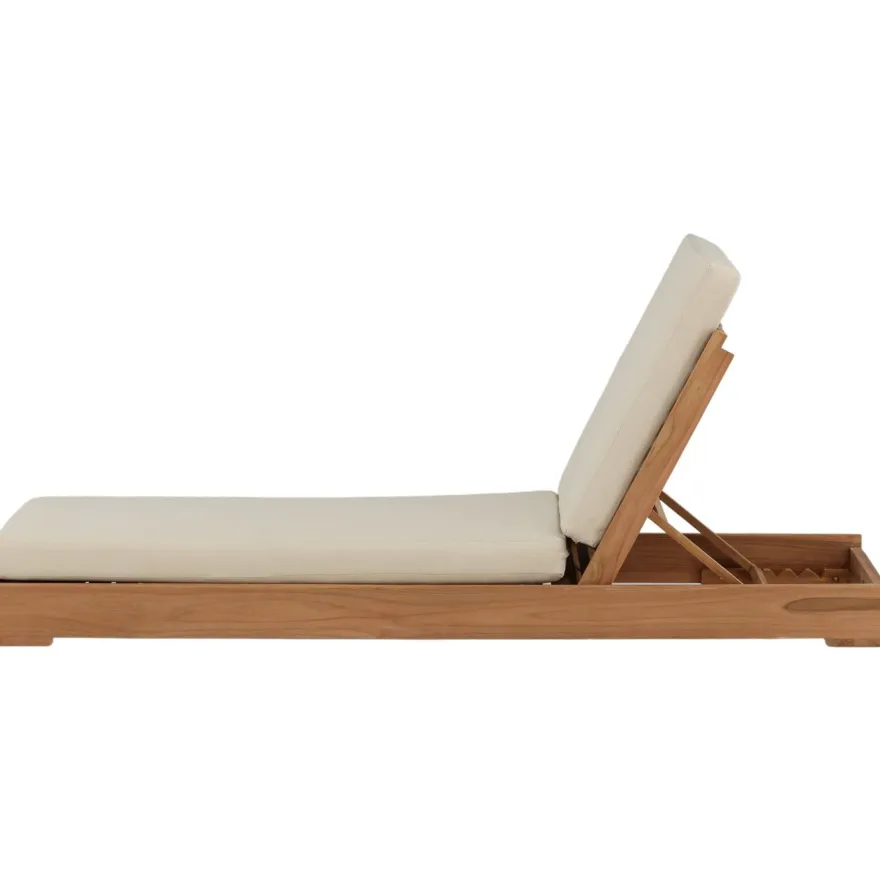 Aurinkovuode Venture Home Sunbed, 200cm, tiikki/beige