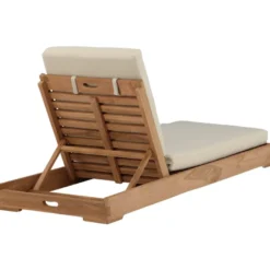 Aurinkovuode Venture Home Sunbed, 200cm, tiikki/beige