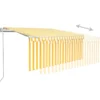 Automaattimarkiisi verho/LED/tuulisensori 3,5x2,5 m keltavalk. (69293)