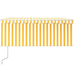 Automaattimarkiisi verho/LED/tuulisensori 3,5x2,5 m keltavalk. (69293)