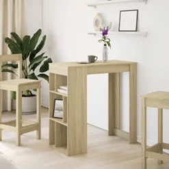 Baaripöytä/telineet tekninen puu, 102x50x103,5 cm, eri värejä (42970)