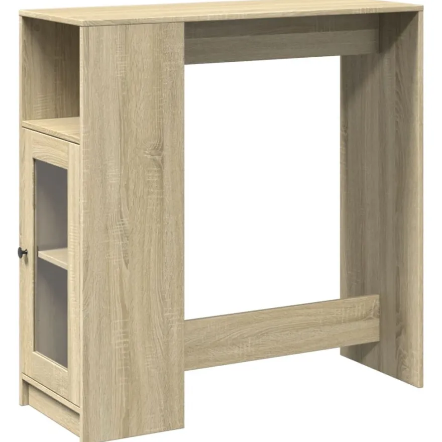 Baaripöytä/telineet tekninen puu, 101x40x103,5 cm, eri värejä (42971)