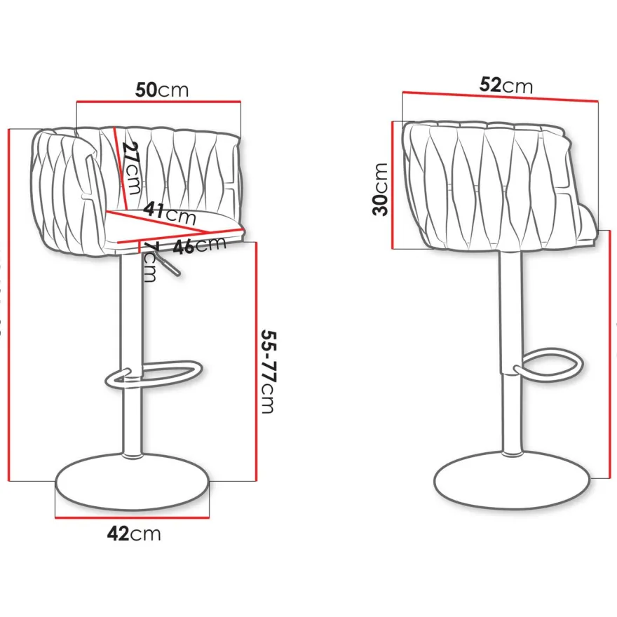 Baarituoli Nomla MUZ/BS/1142/CM, 2kpl
