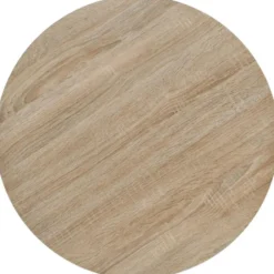 Bistropöytä mdf ja teräs pyöreä 60x75 cm tammenvärinen