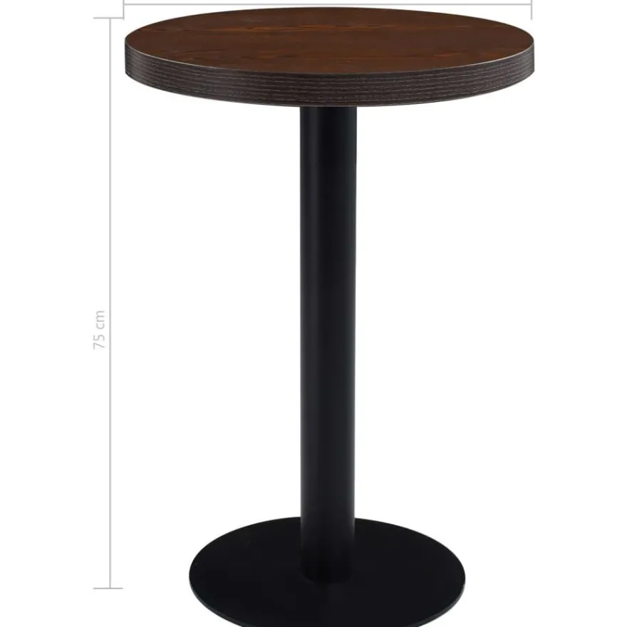 Bistropöytä tummanruskea 60 cm mdf