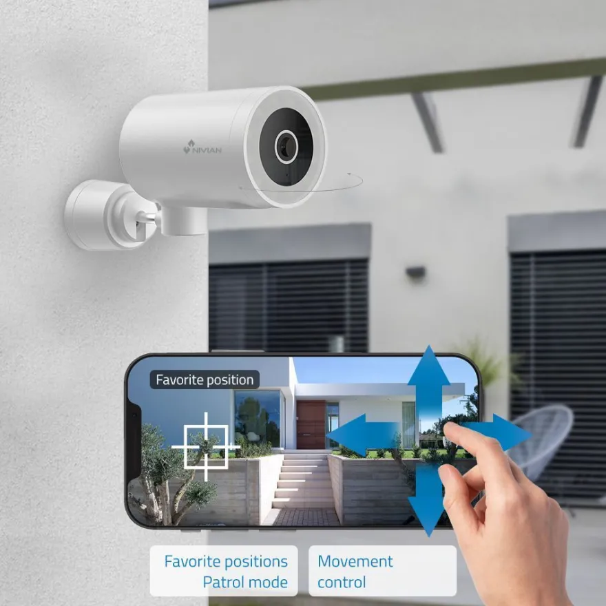 Bullet-valvontakamera Celotron Nivian Smart, 2.5K 4MP resoluutiolla ja väriyönäöllä, sähköisesti käänneltävä