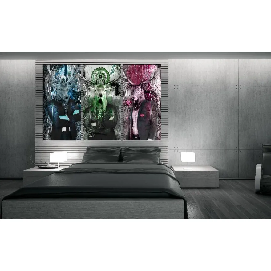 Canvas-taulu Artgeist Animal Trio Colorful, 3-osainen, eri kokoja