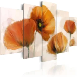 Canvas-taulu Artgeist Artistic poppies, 5-osainen, eri kokoja