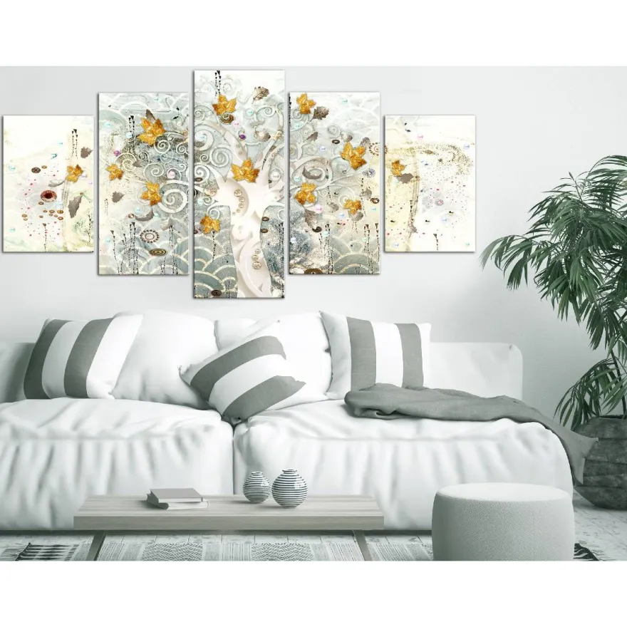 Canvas-taulu Artgeist Autumn Leaves, 5-osainen, leveä, eri kokoja