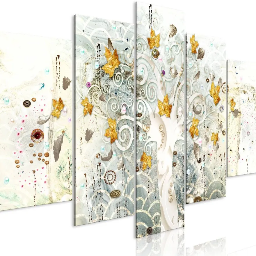 Canvas-taulu Artgeist Autumn Leaves, 5-osainen, leveä, eri kokoja