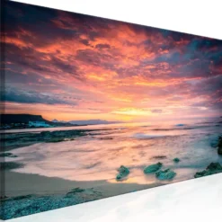 Canvas-taulu Artgeist Beach in Crete Red, 1-osainen, kapea, eri kokoja