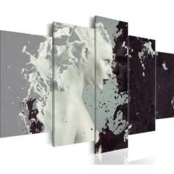 Canvas-taulu Artgeist Black or white, 5-osainen, eri kokoja