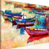 Canvas-taulu Artgeist Boats, 1-osainen, leveä, eri kokoja