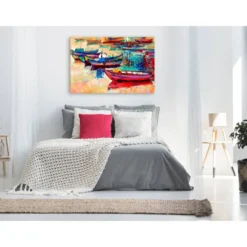 Canvas-taulu Artgeist Boats, 1-osainen, leveä, eri kokoja
