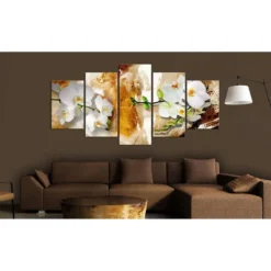 Canvas-taulu Artgeist Brown Paint and Orchid , eri kokoja