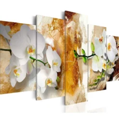 Canvas-taulu Artgeist Brown Paint and Orchid , eri kokoja