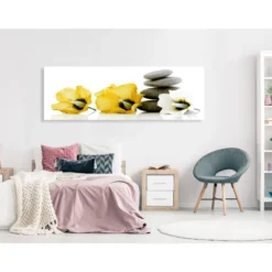 Canvas-taulu Artgeist Calm Mallow Yellow, 1-osainen, kapea, eri kokoja