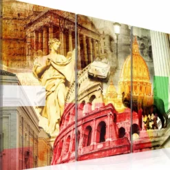 Canvas-taulu Artgeist Charming Rome, 3-osainen, eri kokoja