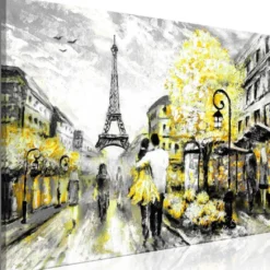 Canvas-taulu Artgeist Colourful Rendez-Vous Yellow, 1-osainen, leveä, eri kokoja