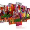 Canvas-taulu Artgeist Colourful Small Town, eri kokoja