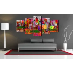 Canvas-taulu Artgeist Colourful Small Town, eri kokoja