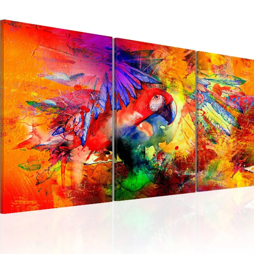 Canvas-taulu Artgeist Colourful Parrot, eri kokoja