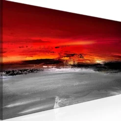 Canvas-taulu Artgeist Crimson Landscape, 1-osainen, kapea, eri kokoja