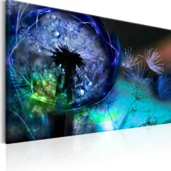 Canvas-taulu Artgeist Dandelions: Blue Glow, eri kokoja