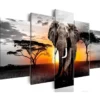 Canvas-taulu Artgeist Elephant at Sunset, eri kokoja