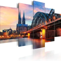 Canvas-taulu Artgeist Evening in Cologne, eri kokoja