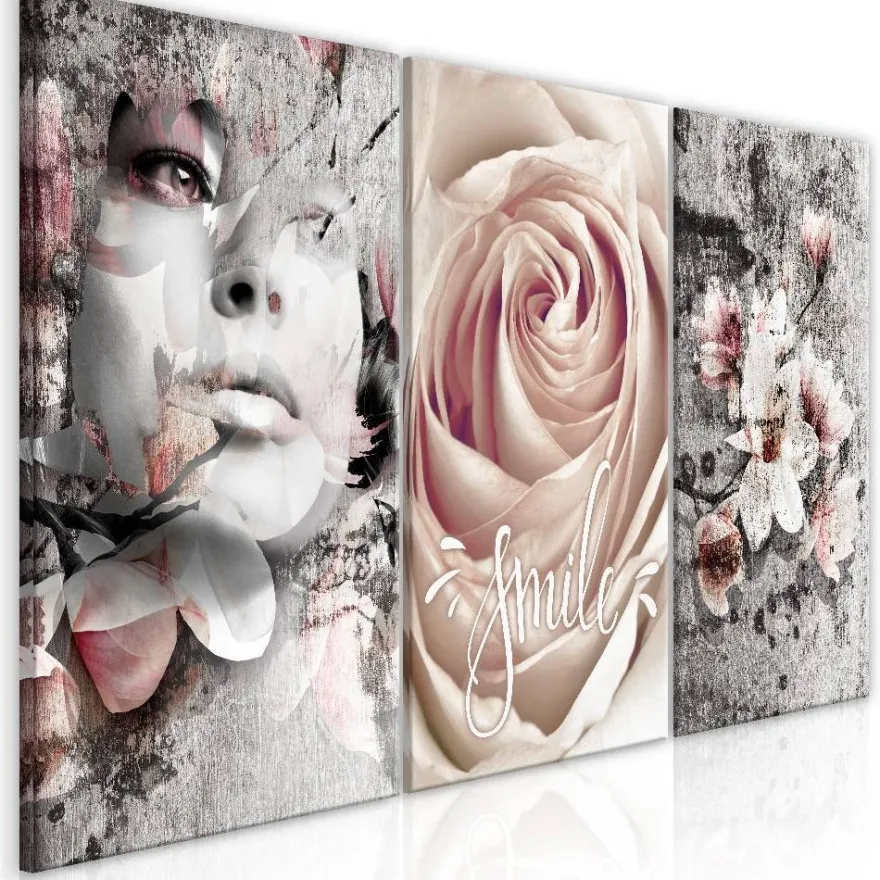 Canvas-taulu Artgeist Floral Smile, 120x60cm